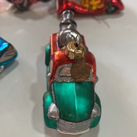 Department 56 blown glass Christmas 6 🚘 car 🚗 German vintage tree 🌲 ornaments - Picture 7 of 16